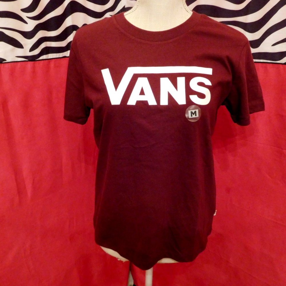 Vans Maroon Logo T-Shirt